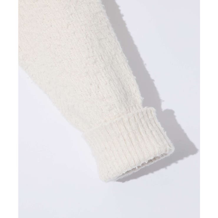 メゾンマルジェラMAISONMARGIELASI0GP0001S17664ニットSWEATERレディーストップス長袖オーバーサイズパイルセータークルーネックロングスリーブリブ編み4ステッチ秋冬オフホワイトブラックXSSM