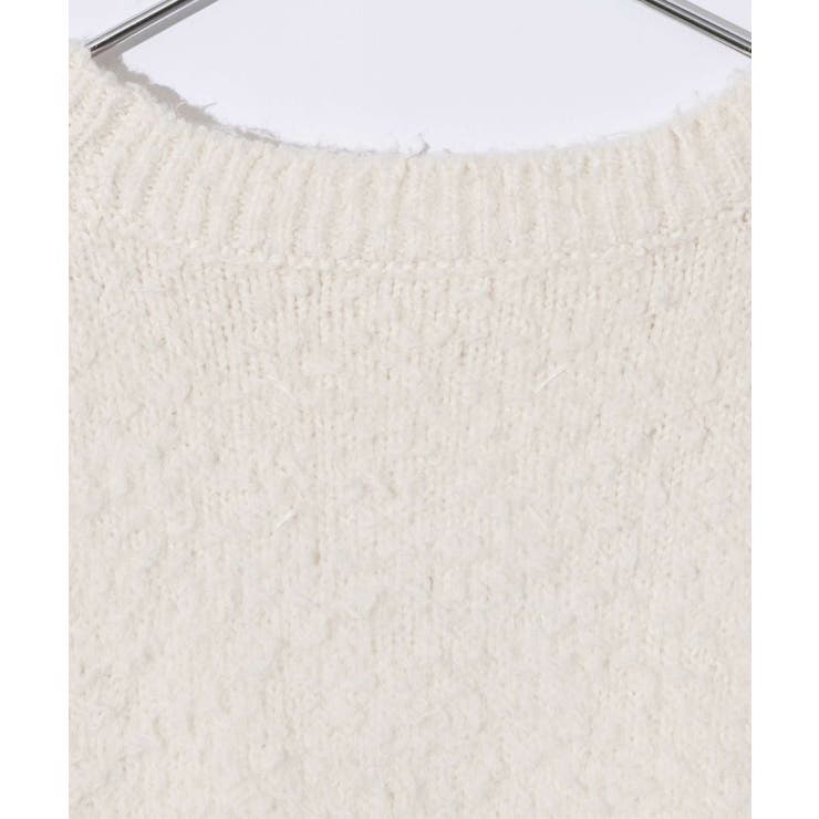 メゾンマルジェラMAISONMARGIELASI0GP0001S17664ニットSWEATERレディーストップス長袖オーバーサイズパイルセータークルーネックロングスリーブリブ編み4ステッチ秋冬オフホワイトブラックXSSM