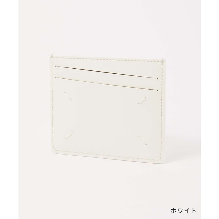 メゾンマルジェラMAISONMARGIELASA1VX0009P4745カードケースメンズカードホルダーレザービジネスパスケースロゴ4ステッチプレゼントお祝い通勤通学コンパクトギフトCARDHOLDERSLIM6CCホワイトブラック