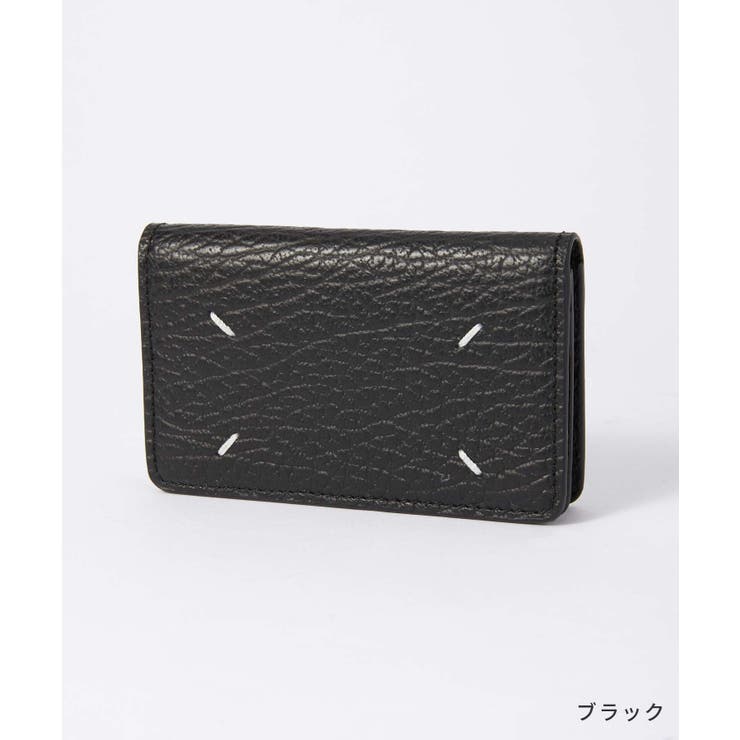 メゾンマルジェラMAISONMARGIELASA3VX0008P4455カードケースレディース4ステッチカードホルダーレザービジネスパスケースブランドロゴプレゼントお祝い通勤通学コンパクトギフト誕生日CARDHOLDERCLIP2ブラック