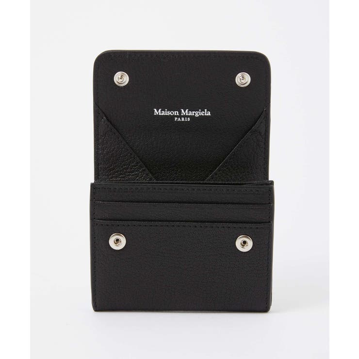 メゾンマルジェラMAISONMARGIELASA3VX0010P4806小銭入れレディース財布4ステッチミニ財布小銭入れレザー本革ロゴカードケースプレゼントコンパクトウォレットギフトブランドお祝い記念WALLETCLIPACCORDIONT8013ブラック