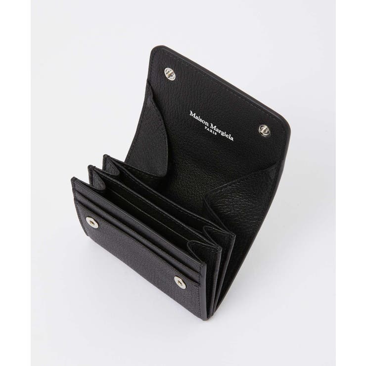 メゾンマルジェラMAISONMARGIELASA3VX0010P4806小銭入れレディース財布4ステッチミニ財布小銭入れレザー本革ロゴカードケースプレゼントコンパクトウォレットギフトブランドお祝い記念WALLETCLIPACCORDIONT8013ブラック