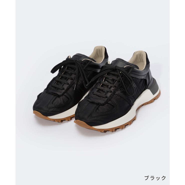 メゾンマルジェラMAISONMARGIELAS37WS0575P4341スニーカーメンズシューズランナーエボリューション50-50ローカットナンバーロゴナイロンレザーカジュアルブランドRunnerEvolution靴ホワイトブラック24.0～29.5cm