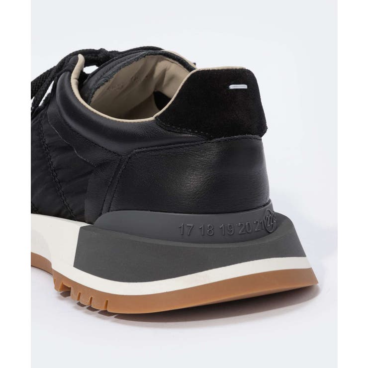 メゾンマルジェラMAISONMARGIELAS37WS0575P4341スニーカーメンズシューズランナーエボリューション50-50ローカットナンバーロゴナイロンレザーカジュアルブランドRunnerEvolution靴ホワイトブラック24.0～29.5cm