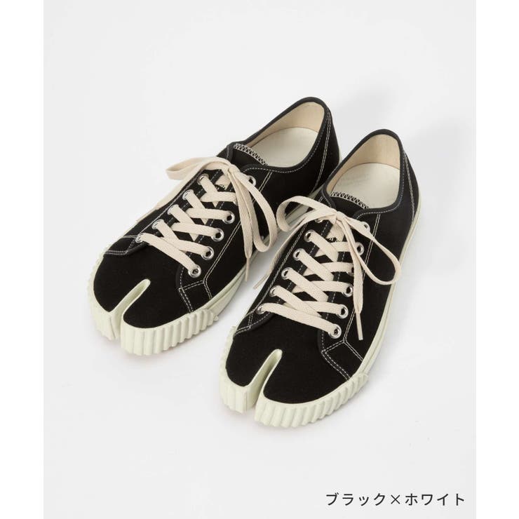 メゾンマルジェラMAISONMARGIELAS37WS0578P4291スニーカーTABISNEAKERSメンズレディースシューズ足袋タビシューズローカットナンバーロゴコットンラバーキャンバスカジュアルブランドTabi靴ブラック×ホワイトホワイト24.5～29.5cm