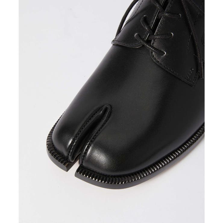 メゾンマルジェラMAISONMARGIELAS34WQ0021P3292ローファーレディースシューズタビ革靴ビジネスシューズレザーTABI足袋カジュアルビジカジ通勤オフィスレースアップシューズシンプルブランドプレゼントギフトTABILACE-UPブラック22.0～24.3cm