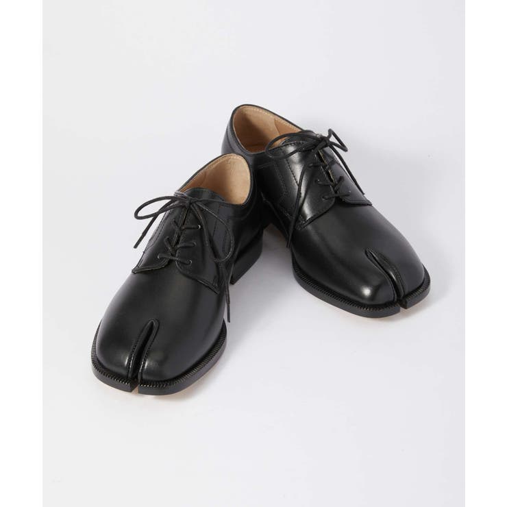 メゾンマルジェラMAISONMARGIELAS34WQ0021P3292ローファーレディースシューズタビ革靴ビジネスシューズレザーTABI足袋カジュアルビジカジ通勤オフィスレースアップシューズシンプルブランドプレゼントギフトTABILACE-UPブラック22.0～24.3cm