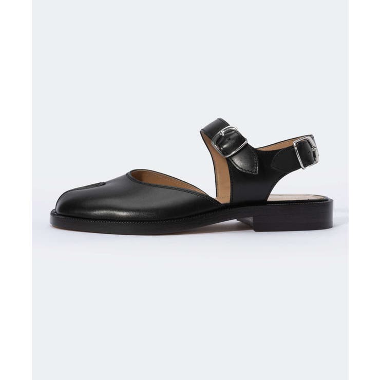 メゾンマルジェラMAISONMARGIELAS58WP0249P3292サンダルTABISANDALSレディースシューズタビパンプスロゴレザーフラットラバーシンプル足袋ミュール靴カジュアルブランドブラック21.5～26.0cm