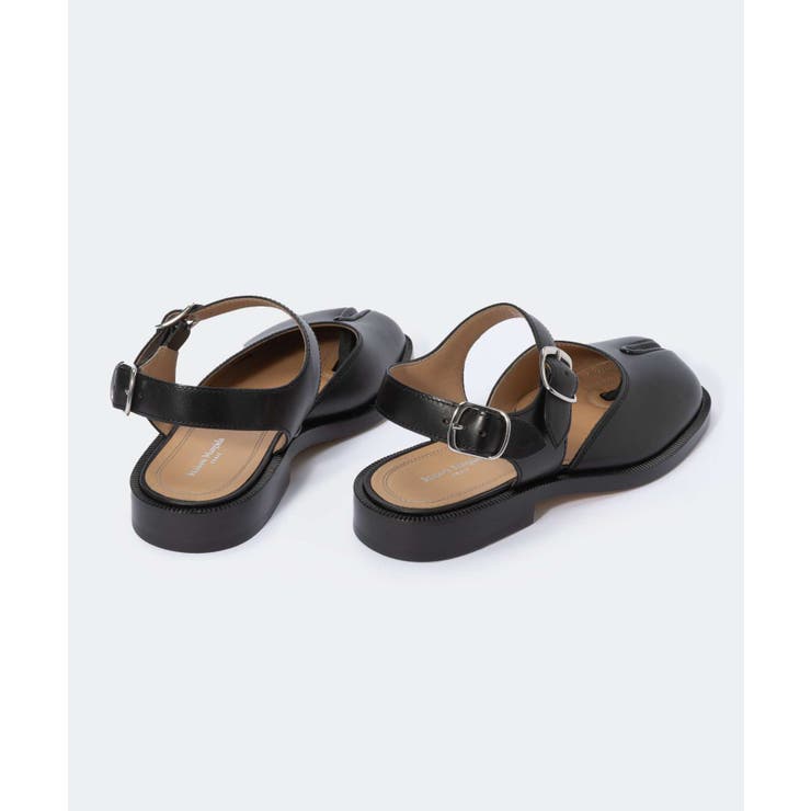 メゾンマルジェラMAISONMARGIELAS58WP0249P3292サンダルTABISANDALSレディースシューズタビパンプスロゴレザーフラットラバーシンプル足袋ミュール靴カジュアルブランドブラック21.5～26.0cm