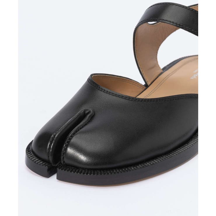 メゾンマルジェラMAISONMARGIELAS58WP0249P3292サンダルTABISANDALSレディースシューズタビパンプスロゴレザーフラットラバーシンプル足袋ミュール靴カジュアルブランドブラック21.5～26.0cm