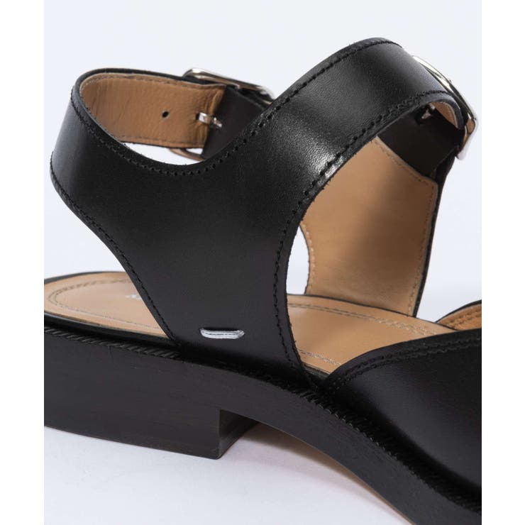 メゾンマルジェラMAISONMARGIELAS58WP0249P3292サンダルTABISANDALSレディースシューズタビパンプスロゴレザーフラットラバーシンプル足袋ミュール靴カジュアルブランドブラック21.5～26.0cm
