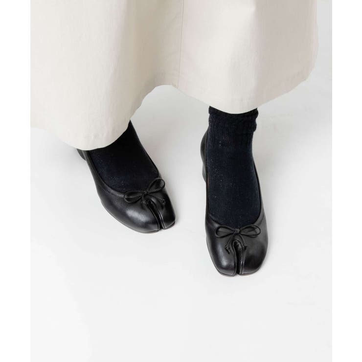 メゾンマルジェラMAISONMARGIELAS58WZ0044P3753パンプスレディースシューズタビバレリーナ革靴レザーカジュアルビジネス足袋Tabi通勤バレエシューズオフィスブランドプレゼントギフトT8013BALLERINATABIH30ブラック22.0～27.5cm