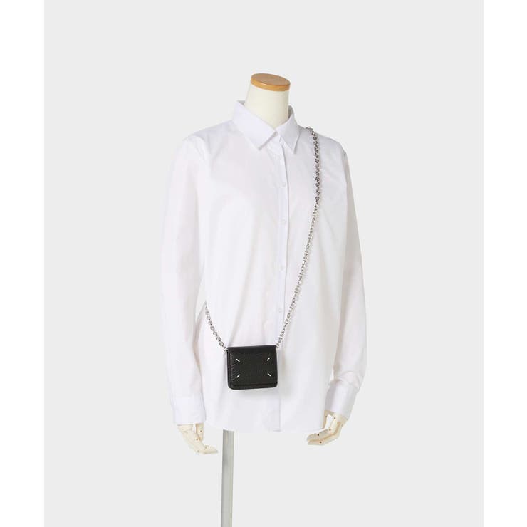 メゾンマルジェラMAISONMARGIELASA3UI0009P4455小銭入れレディース財布スモールチェーンウォレットコインケースミニ財布レザープレゼントシンプルコンパクト斜め掛け肩掛け4ステッチギフトWALLETONCHAINSMALLブラック