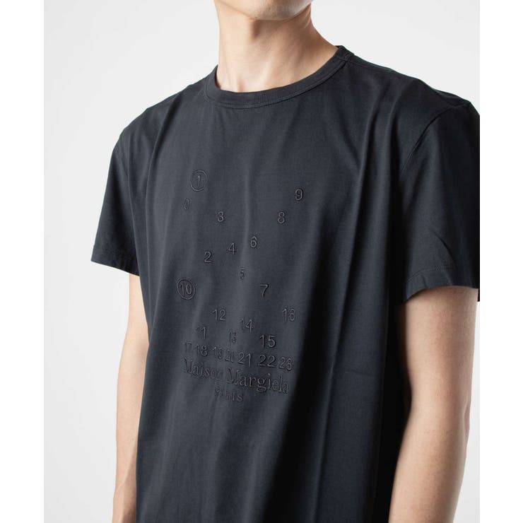 メゾンマルジェラMAISONMARGIELAS50GC0684S22816Tシャツメンズトップス半袖カットソーロゴTナンバリングクルーネックカジュアルシンプル春夏コットン綿チャコールXSSML