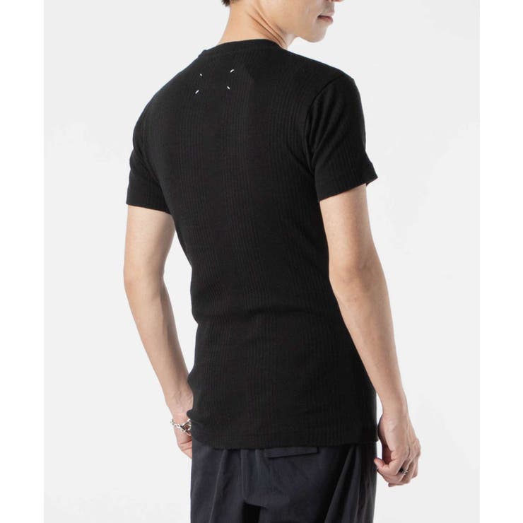 メゾンマルジェラMAISONMARGIELAS50GC0688S24430Tシャツメンズトップス半袖カットソークルーネックカジュアルシンプル春夏コットン綿T-SHIRTエクリュブラックXSSMLXL