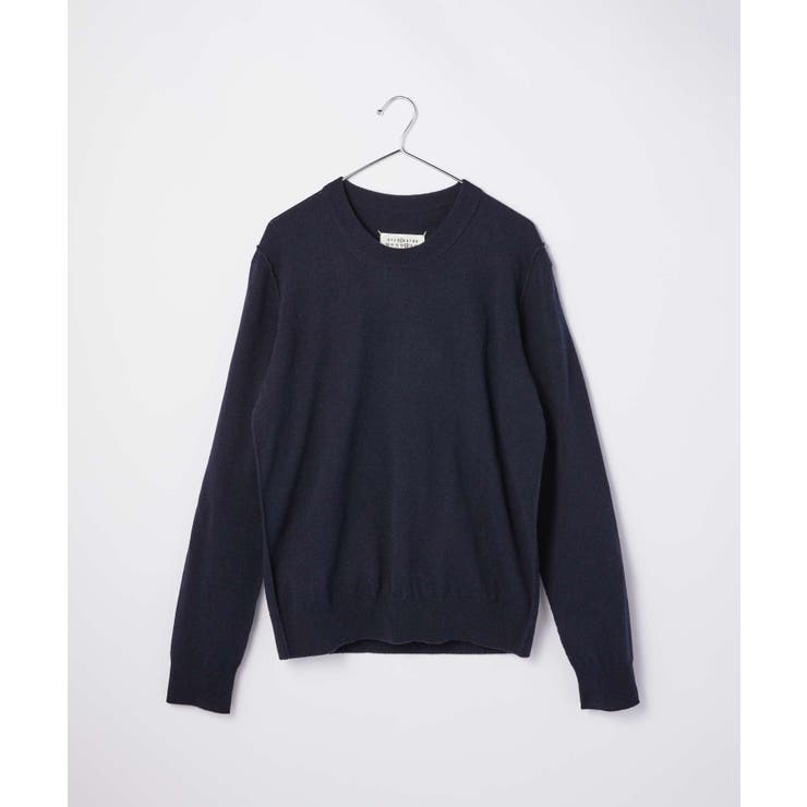 メゾンマルジェラMAISONMARGIELASI1HA0008S17783ニットメンズレディーストップスセーター長袖ジャンパーカシミアロングスリーブクルーネックカシミヤ厚手秋冬PULLOVERネイビーSML