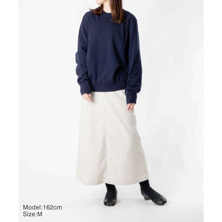 メゾンマルジェラMAISONMARGIELASI1HA0008S17783ニットメンズレディーストップスセーター長袖ジャンパーカシミアロングスリーブクルーネックカシミヤ厚手秋冬PULLOVERネイビーSML