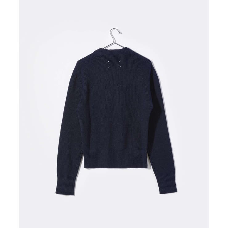 メゾンマルジェラMAISONMARGIELASI1HA0012S17781ニットメンズトップス長袖スティッチ春秋シンプルコットンウールPULLOVERネイビーSML
