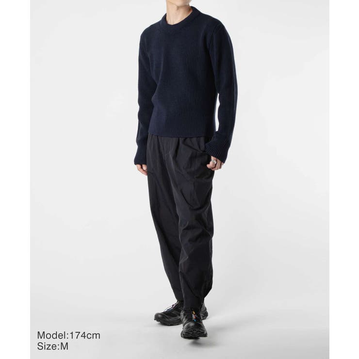 メゾンマルジェラMAISONMARGIELASI1HA0012S17781ニットメンズトップス長袖スティッチ春秋シンプルコットンウールPULLOVERネイビーSML