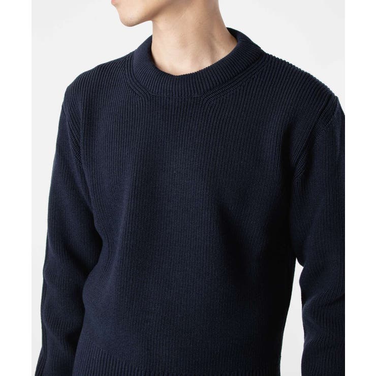 メゾンマルジェラMAISONMARGIELASI1HA0012S17781ニットメンズトップス長袖スティッチ春秋シンプルコットンウールPULLOVERネイビーSML