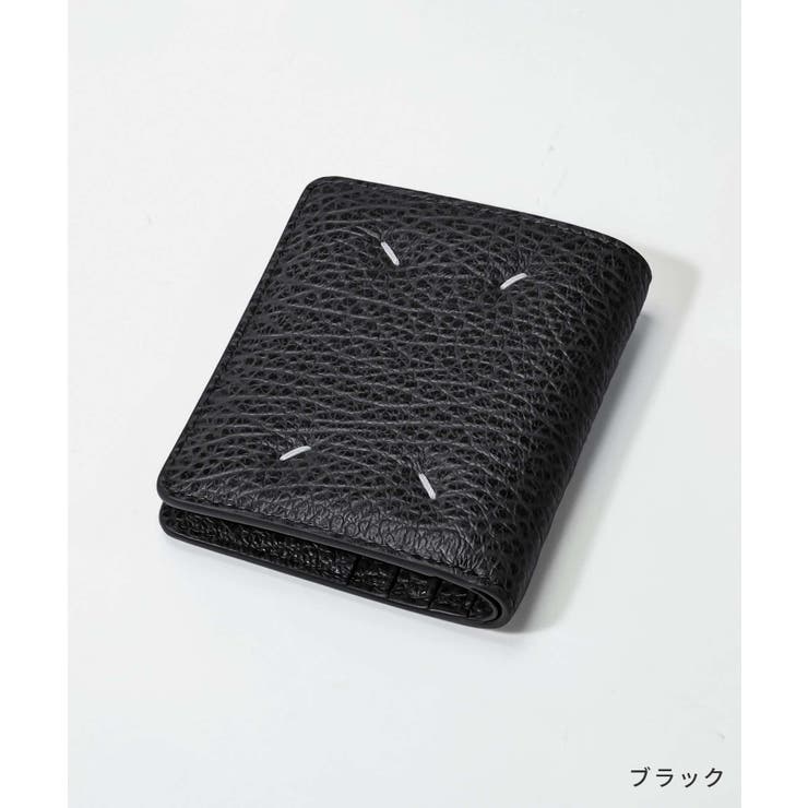 メゾンマルジェラMAISONMARGIELAS56UI0140P4455二つ折り財布メンズレディース財布ミニ財布小銭入れシンプルレザー本革ラウンドファスナーロゴプレゼントコンパクトウォレット折り畳み無地ギフトブランド黒お祝い記念T8013ブラック