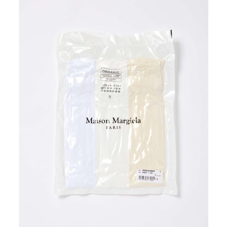 メゾンマルジェラMAISONMARGIELAS50GC0687S23973Tシャツメンズトップス3枚セット半袖カットソーパックTクルーネックカジュアルシンプル春夏コットン綿無地ホワイト系ネイビー系XSSMLXL
