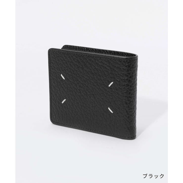 メゾンマルジェラMAISONMARGIELASA1UI0016P4455二つ折り財布レディース財布ミニ財布レザー本革ロゴ4ステッチカードケースプレゼントコンパクトギフトブランドお祝い記念WALLETSLIM2ブラック