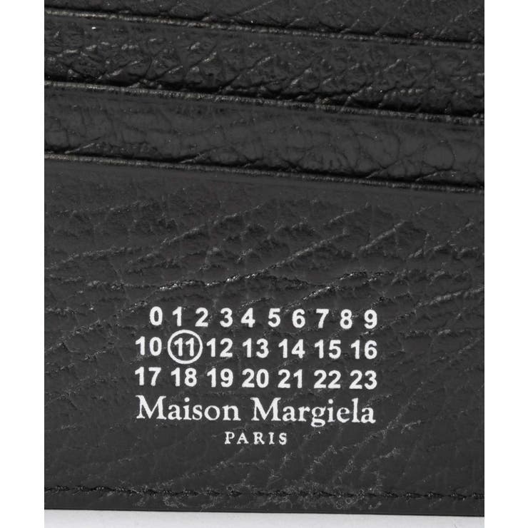 メゾンマルジェラMAISONMARGIELASA1UI0016P4455二つ折り財布レディース財布ミニ財布レザー本革ロゴ4ステッチカードケースプレゼントコンパクトギフトブランドお祝い記念WALLETSLIM2ブラック