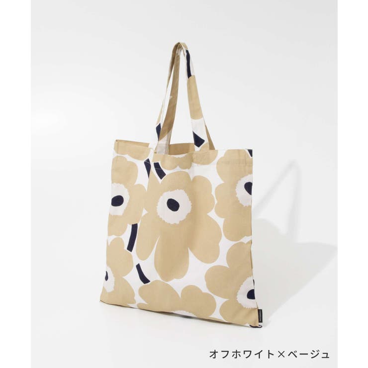 マリメッコMarimekko072557トートバッグレディースバッグピエニウニッコお出かけ通勤通学肩掛け折りたたみサブバッグ旅行軽量プレゼントお祝い記念ギフトPieniUnikkobagブラウン×ブルー