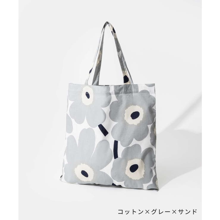 マリメッコMarimekko072557トートバッグレディースバッグピエニウニッコお出かけ通勤通学肩掛け折りたたみサブバッグ旅行軽量プレゼントお祝い記念ギフトPieniUnikkobagブラウン×ブルー
