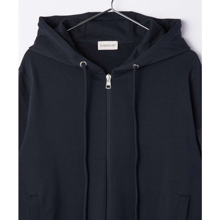 モンクレールMONCLER8G00020809KRパーカーメンズトップスフーディースウェットコットンナイロンロゴアイコンジップアップ778ネイビーSMLXLXXL