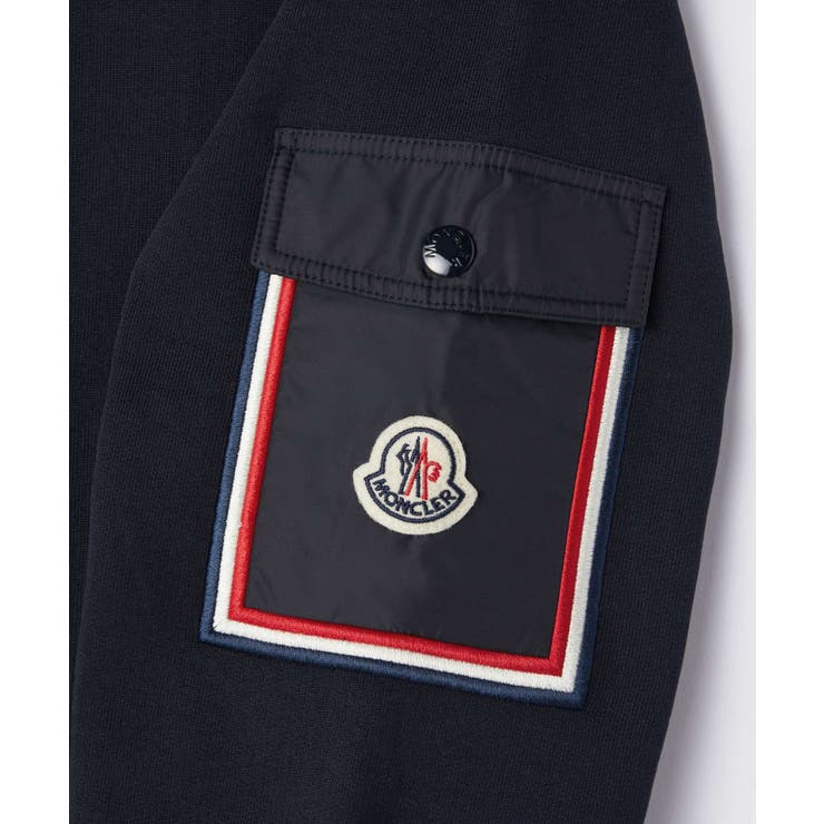モンクレールMONCLER8G00020809KRパーカーメンズトップスフーディースウェットコットンナイロンロゴアイコンジップアップ778ネイビーSMLXLXXL