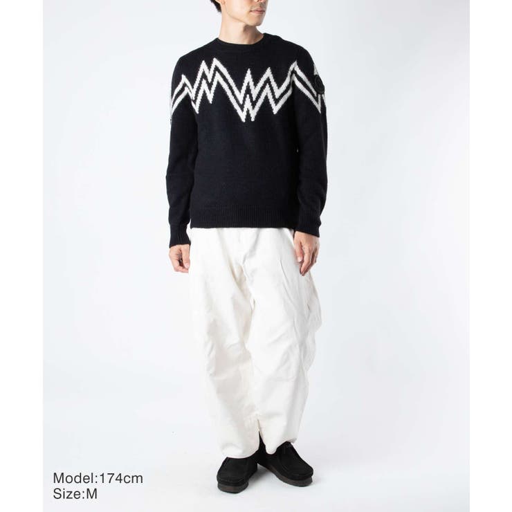 モンクレールMONCLER9C750A9498?ニットメンズトップス長袖クルーネックセーターシンプルナイロンウールブランドロゴGIRCOLLOTRICOTブラックSMLXLXXL3XL