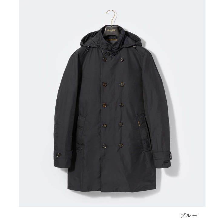 ムーレーMOORERMOUSO100054TEPA021コートMORANDI-KMメンズアウターモランディダブルブレストスプリングコートカジュアルビジネスブランドおしゃれプレゼントギフト贈り物シンプル秋冬春ブルーアバナ485052545658