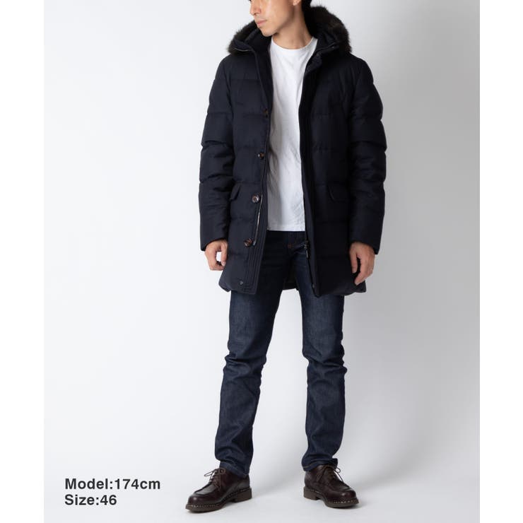 MOORER ムーラーダウン BARBIERI AG ネイビー 52 きれい
