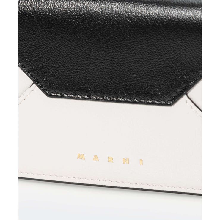 マルニMARNIPFMO0084U0P2644カードケースレディースロゴカードホルダーレザービジネスコンパクトキーリング付きプレゼントギフト記念お祝い通勤通学定期入れブラック×リリーホワイトモカ×ライトピンク
