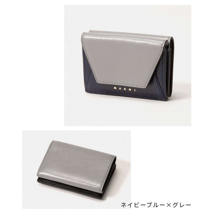 マルニMARNIPFMO0056U1P2644三つ折り財布MUSEOTRIFOLDWALLETレディース財布ミニ財布レザーTrifoldウォレットコンパクトバイカラーロゴ折り畳みプレゼントギフト贈り物シンプルキレカジ記念お祝い【2022SS】全3色
