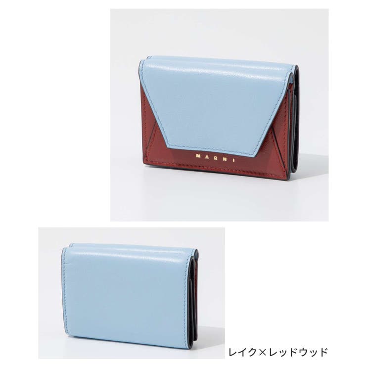 マルニMARNIPFMO0056U1P2644三つ折り財布MUSEOTRIFOLDWALLETレディース財布ミニ財布レザーTrifoldウォレットコンパクトバイカラーロゴ折り畳みプレゼントギフト贈り物シンプルキレカジ記念お祝い【2022SS】全3色