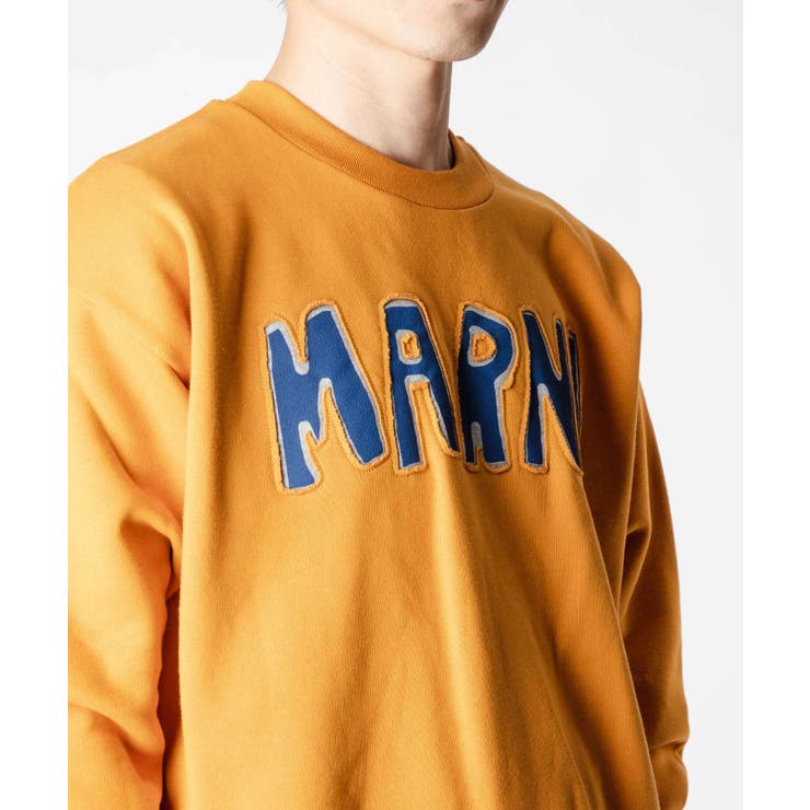 マルニMARNIFUMU0074P5USCU55トレーナーメンズトップス長袖スウェットロゴカジュアルシンプルコットンオーバーサイズ綿プレゼントギフトブルーオレンジ464850