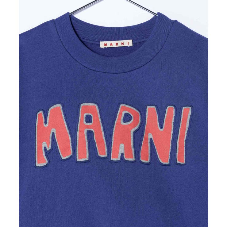 マルニMARNIFUMU0074P5USCU55トレーナーメンズトップス長袖スウェットロゴカジュアルシンプルコットンオーバーサイズ綿プレゼントギフトブルーオレンジ464850