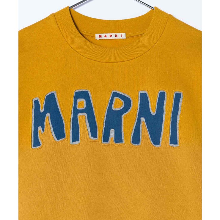 マルニMARNIFUMU0074P5USCU55トレーナーメンズトップス長袖スウェットロゴカジュアルシンプルコットンオーバーサイズ綿プレゼントギフトブルーオレンジ464850