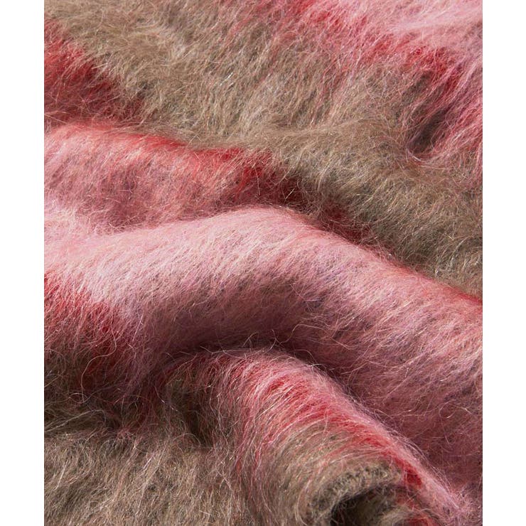 マルニMARNISCMC0121Y0UAW038マフラーSCARFレディースウールストールロゴストライプモヘアスカーフフリンジアルパカ防寒暖かい大判秋冬プレゼントギフトブラッククォーツ