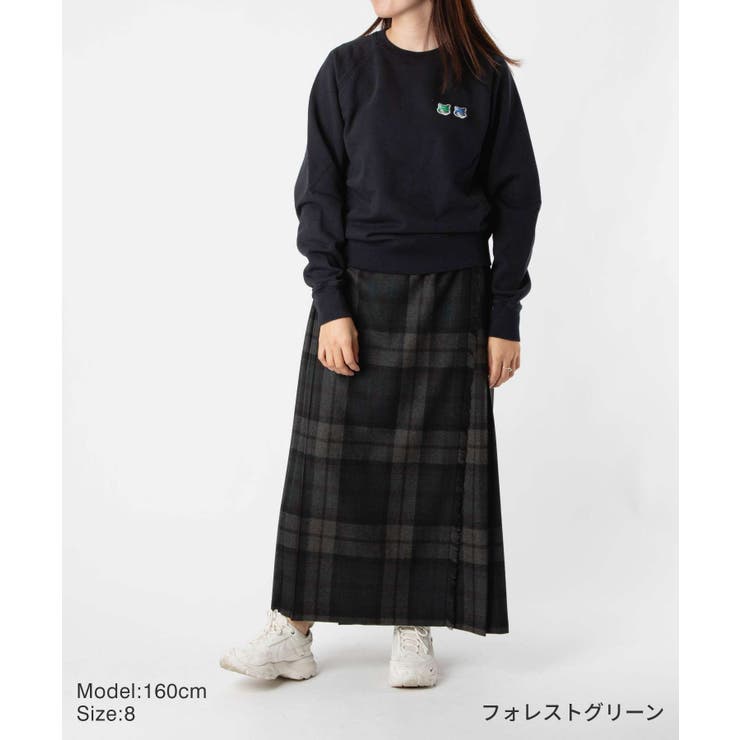 【正規品】オニールオブダブリンO'NEILOFDUBLIN5093WPスカートレディースボトムスチェック柄丈93cmウールロング丈マキシ丈キルトラップスカート巻きスカートロングスカート秋冬防寒暖かい全6色810