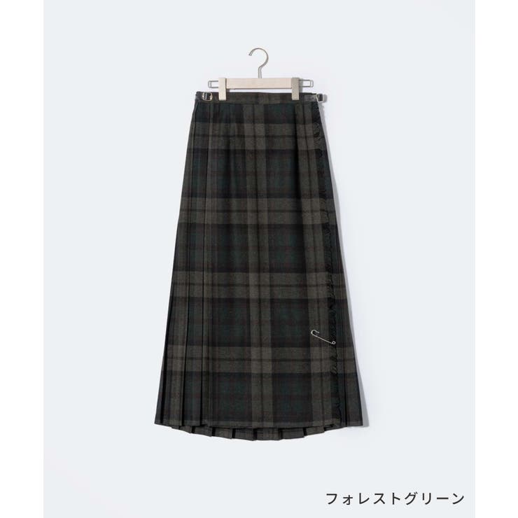 【正規品】オニールオブダブリンO'NEILOFDUBLIN5093WPスカートレディースボトムスチェック柄丈93cmウールロング丈マキシ丈キルトラップスカート巻きスカートロングスカート秋冬防寒暖かい全6色810