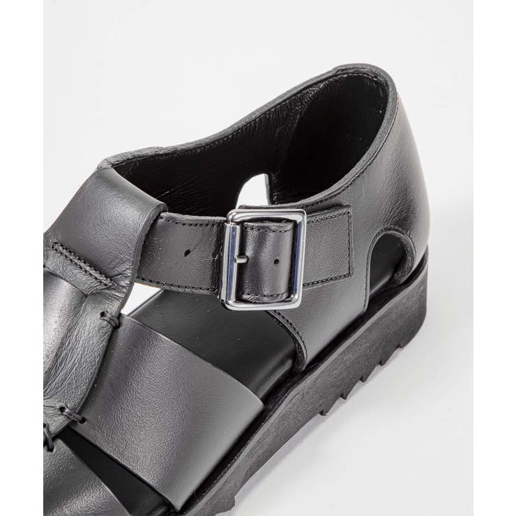 パラブーツPARABOOT123312サンダルPACIFIC(パシフィック)メンズシューズレザーグルカサンダルブラック革靴本革グラディエーター編み込みカジュアルイタリア製プレゼントギフトブラック23.5～28.0cm