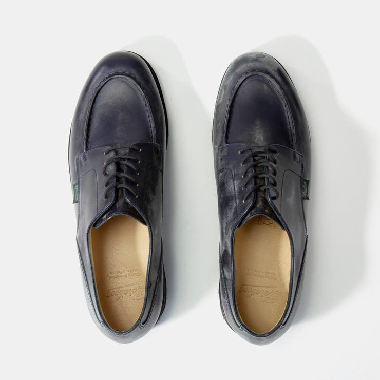 パラブーツPARABOOT710710ビジネスシューズシャンボードCHAMBORDメンズシューズシューズローファーレザーネイビーNUIT革靴本革フランス製通勤通学紳士靴Uチッププレゼントギフトネイビー25.5～28cm