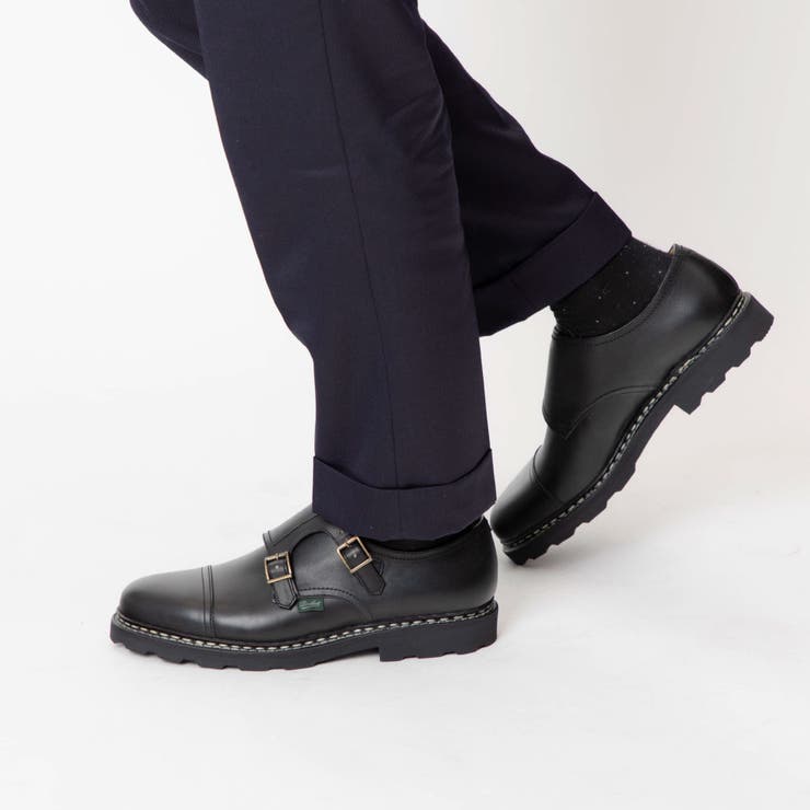パラブーツPARABOOT981412ビジネスシューズウィリアムWILLIAMメンズレディースシューズダブルモンクブラックnoirローファーレザーブラウン革靴本革フランス製通勤通学紳士靴プレゼントギフトブラック24～28cm