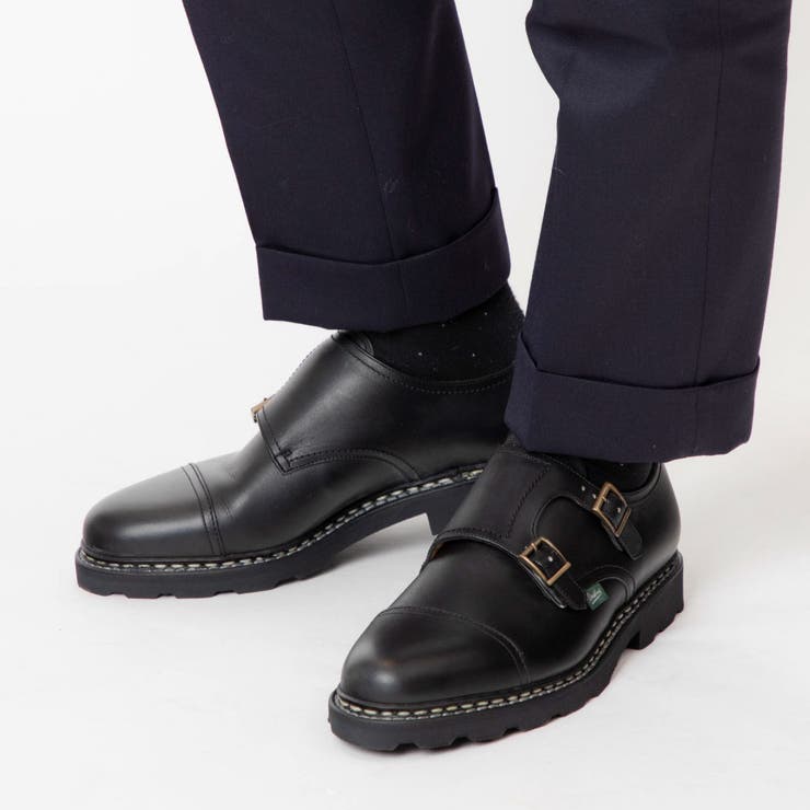 パラブーツPARABOOT981412ビジネスシューズウィリアムWILLIAMメンズレディースシューズダブルモンクブラックnoirローファーレザーブラウン革靴本革フランス製通勤通学紳士靴プレゼントギフトブラック24～28cm