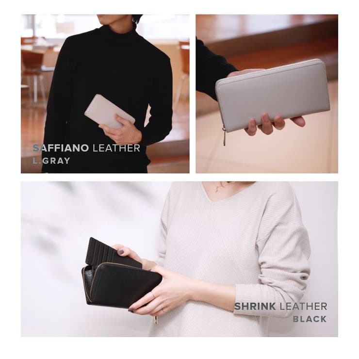【50%OFFクーポン9/420:00～23:59】【新入荷】長財布財布カードケース付きレディースメンズ名刺入れギオネGUIONNETラウンドファスナーギフト