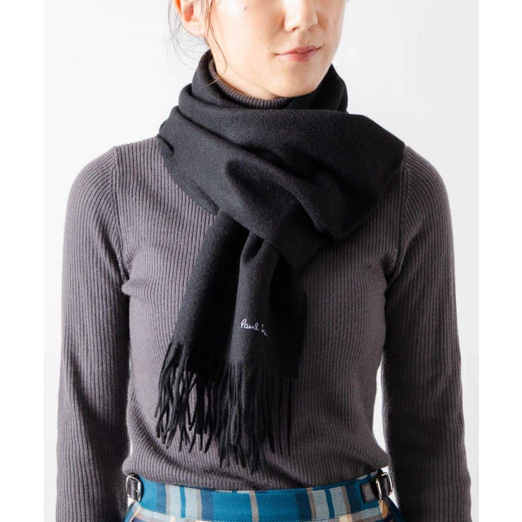 ポールスミス　マフラー　チャコールグレー ポールスミス Paul Smith マフラー ストライプ グレー メンズ